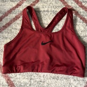 Brick Red Nike Dri-Fit Sports Bra